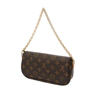 Louis Vuitton Chain Ivy on Wallet Bag Brown Monogram Shoulder Canvas